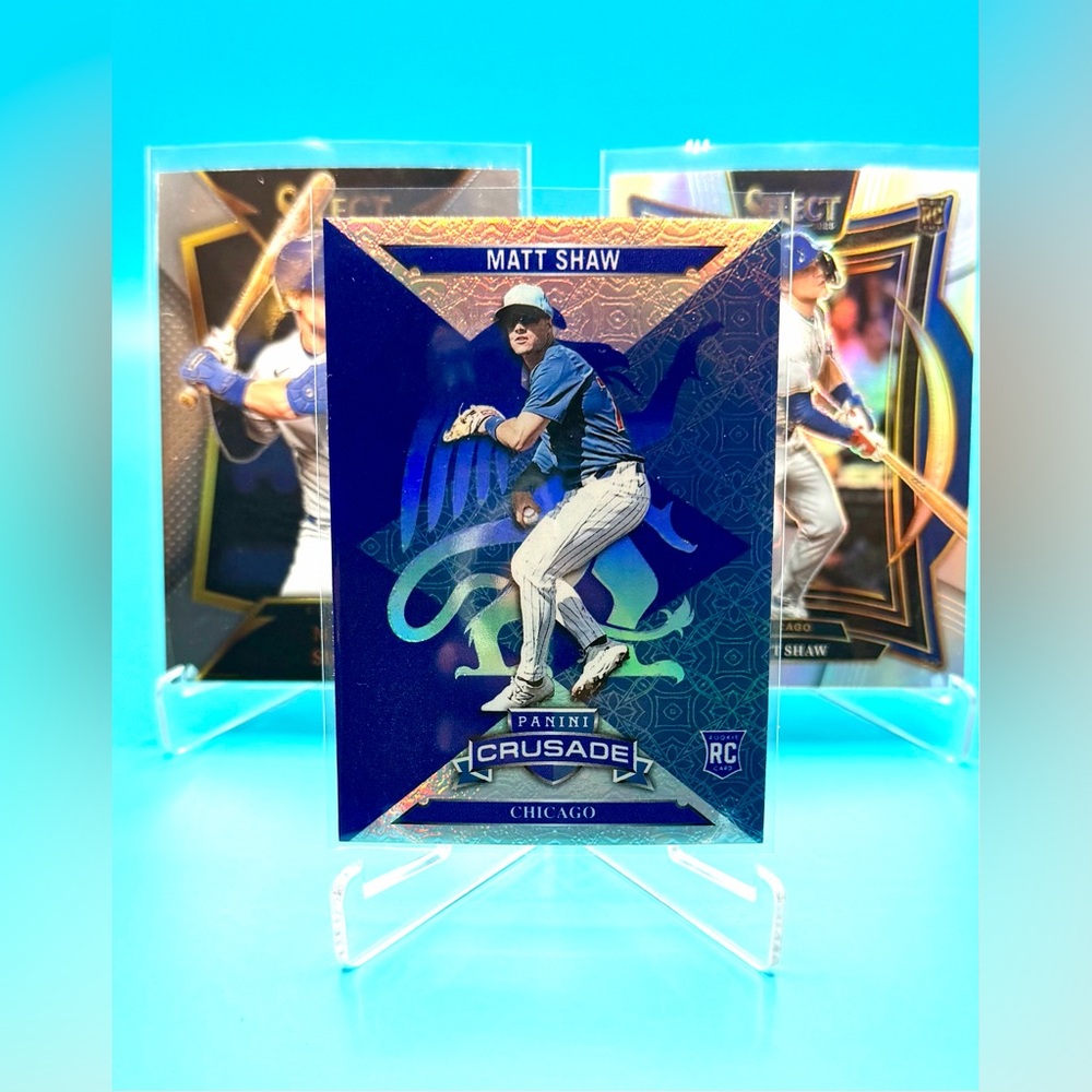 š„Matt Shaw Rookie Lot! Crusade Blue/Silver Refractor + Select Refractor Rookie! - Picture 2 of 8
